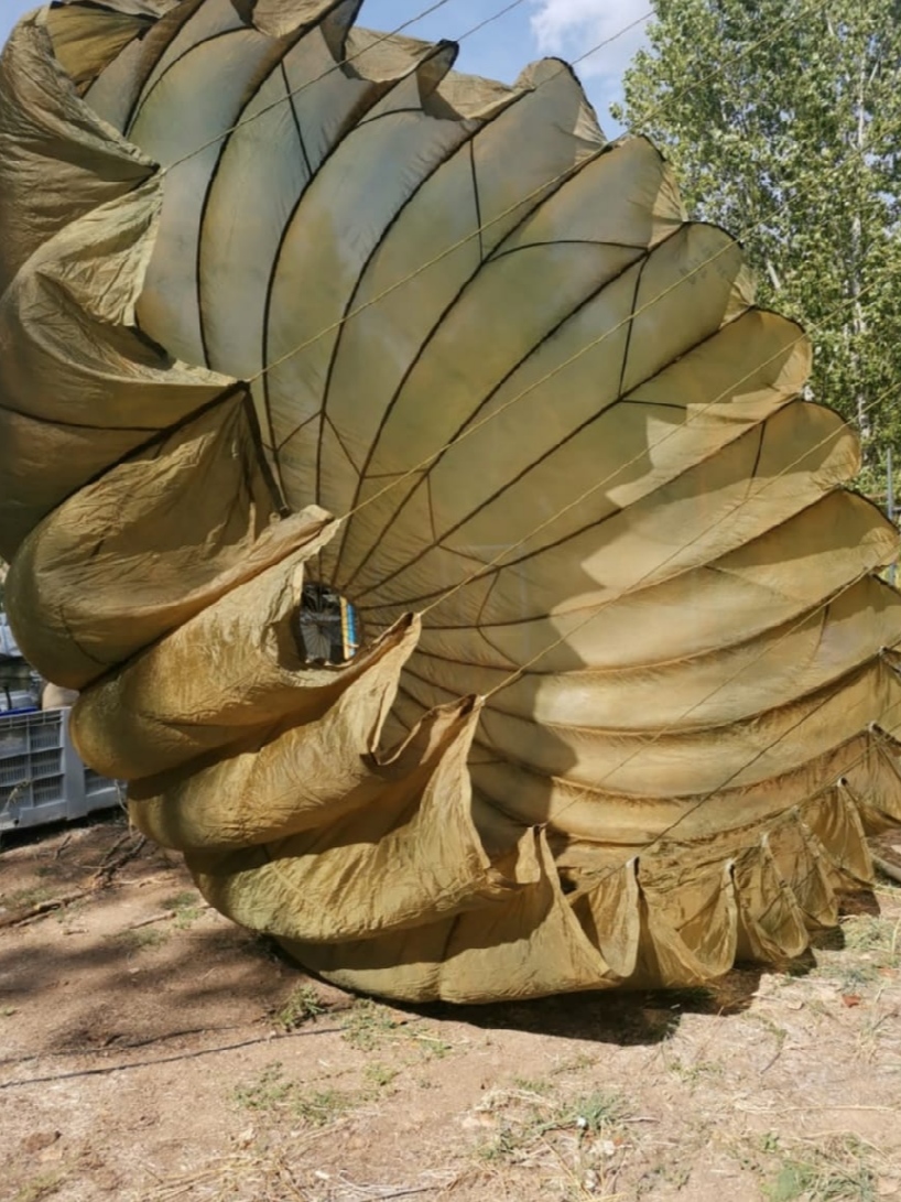 paracaidas militar avion verde 24rad 24cuerd 5.2m o720 (60eu) 1u